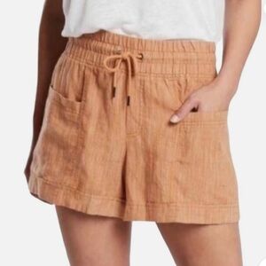 Athleta Cabo Linen Textured 4" Short Brown Size 12